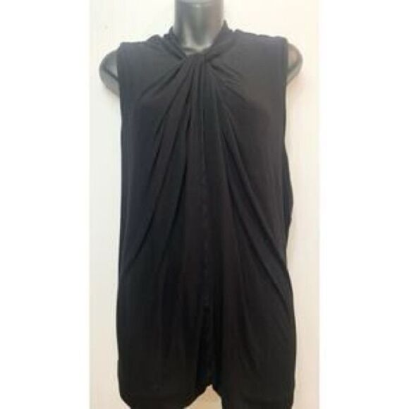 Ralph Lauren Tops - Ralph Lauren Black Ruched Sleeveless Tank Top